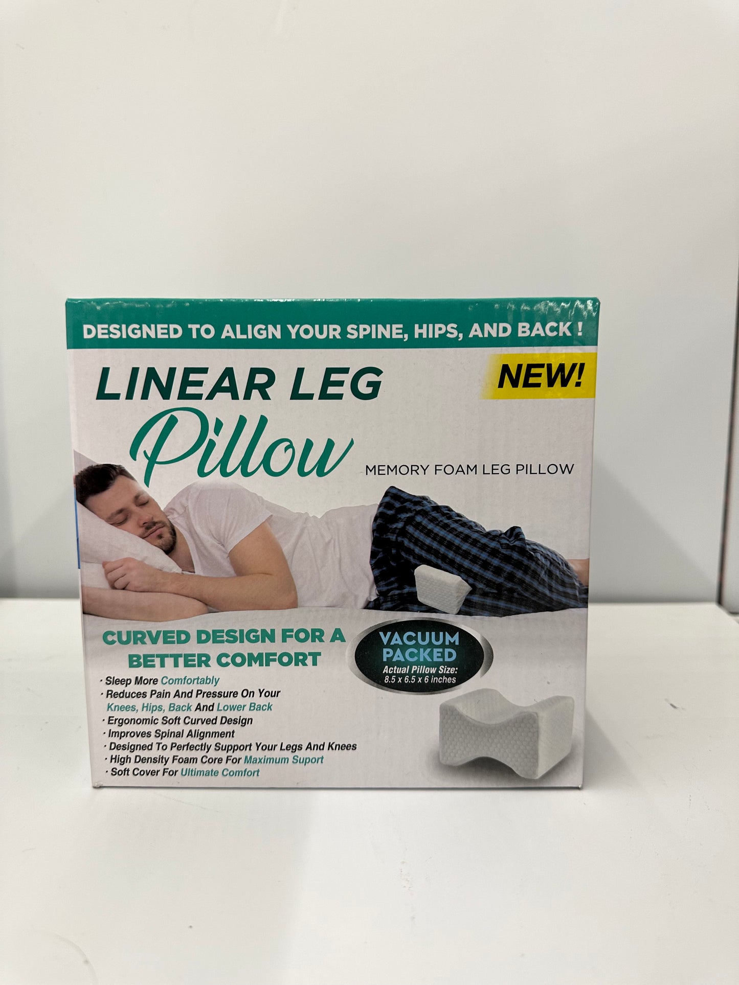 Linear Leg Pillow - Memory Foam